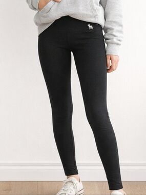 Abercrombie Kids Black Leggings Size 15/16 Youth Stretch High Waist